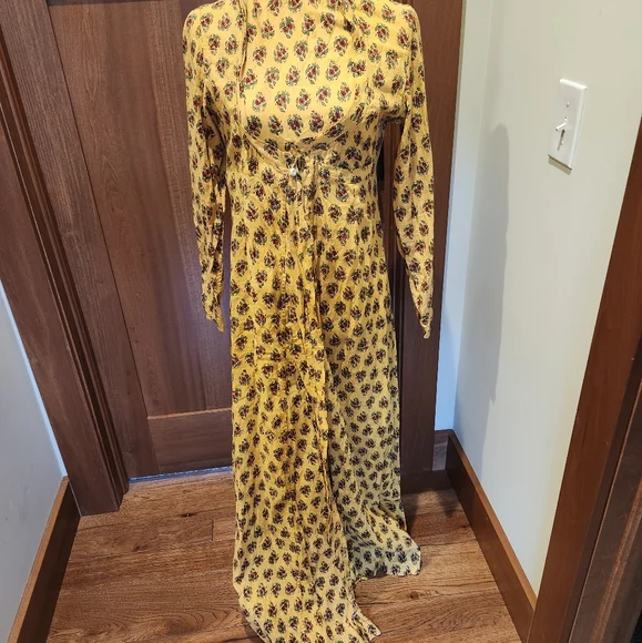 VINTAGE India Imports of Rhode Island long wrap dress - Picture 1 of 7